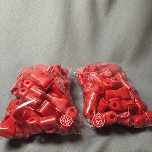 80 qty New Red Plastic Peg Hook Stop Locks Retail Security - KEY NOT INCLUDED-L